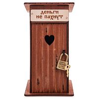 Туалет копилка 1 кабинка "Деньги не пахнут" окрашенная во Инсаре