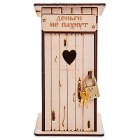 Копилка туалет 1 кабинка "Деньги не пахнут" белая во Инсаре