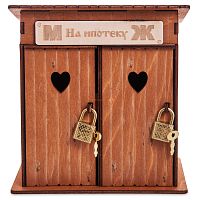Копилка туалет 2 кабинки "На ипотеку" окрашенная во Инсаре